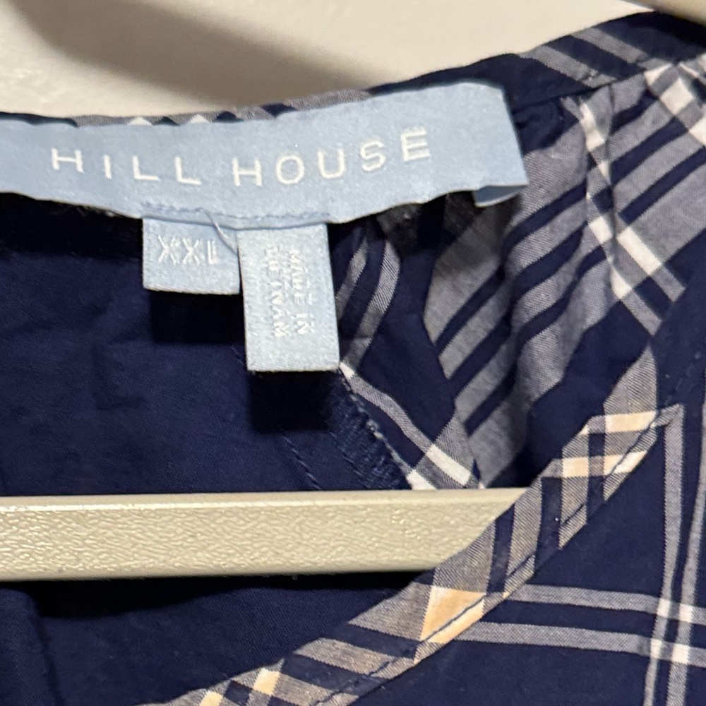 Hill House Blue Plaid Babydoll Mini Dress - Picture 3 of 5